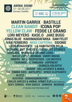 Clean Bandit, Yellow Claw y Miss Caffeina encabezan las nuevas confirmaciones de Arenal Sound 2017