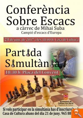 Lliçó magistral del jugador d'Escacs romanés Mihai Suba a Callosa d'en Sarrià - (foto 2) Lliçó magistral del jugador d'Escacs romanés Mihai Suba a Callosa d'en Sarrià - (foto 2)