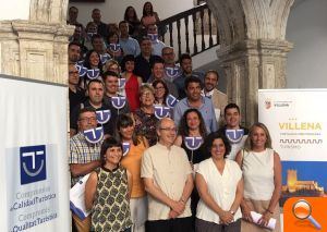 Un total de 26 entidades de Villena reciben el distintivo SICTED de compromiso de calidad turística