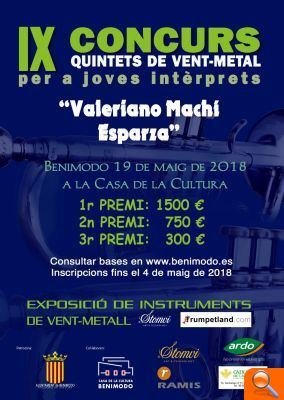 Benimodo repartirá 2.550 euros en su noveno Concurso de Quintetos de Viento-Metal para Jóvenes Intérpretes - (foto 2) Benimodo repartirá 2.550 euros en su noveno Concurso de Quintetos de Viento-Metal para Jóvenes Intérpretes - (foto 2)