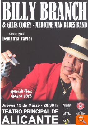El músico Billy Branch, leyenda del blues, ya es el primer socio de honor de la Sociedad Blues Alicante - (foto 2) El músico Billy Branch, leyenda del blues, ya es el primer socio de honor de la Sociedad Blues Alicante - (foto 2)