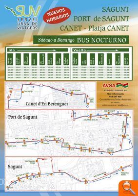 El Bus de Nit con recorrido Canet d’En Berenguer-Puerto Sagunto-Sagunto presentará novedades - (foto 2)