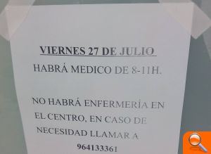 CSI-F: "Nuevos problemas en los consultorios médicos por la mala gestión de las sustituciones"