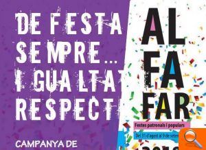 “De Festa i Sempre… Igualtat i Respecte”: Alfafar promueve unas fiestas en igualdad