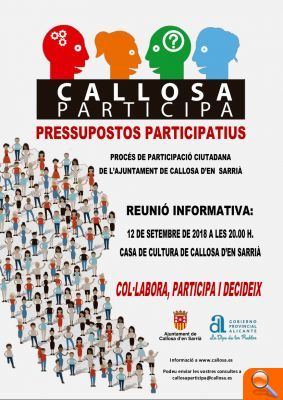 El Ayuntamiento convoca la primera reunión informativa sobre los presupuestos participativos de 2019 - (foto 2) El Ayuntamiento convoca la primera reunión informativa sobre los presupuestos participativos de 2019 - (foto 2)