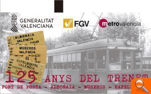 Metrovalencia comienza a distribuir 24.300 tarjetas de transporte dedicadas al 125 aniversario de la llegada del trenet a Rafelbunyol