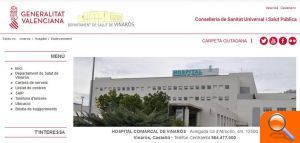 El Departament de salut de Vinaròs activa una página web con información útil para pacientes y profesionales