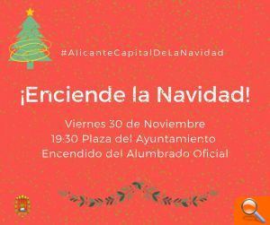 Alicante recibe la Navidad hoy con el encendido de las luces