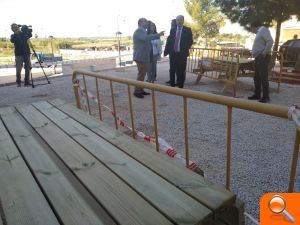 Bascuñana visita las obras del Parque de la Era en Hurchillo